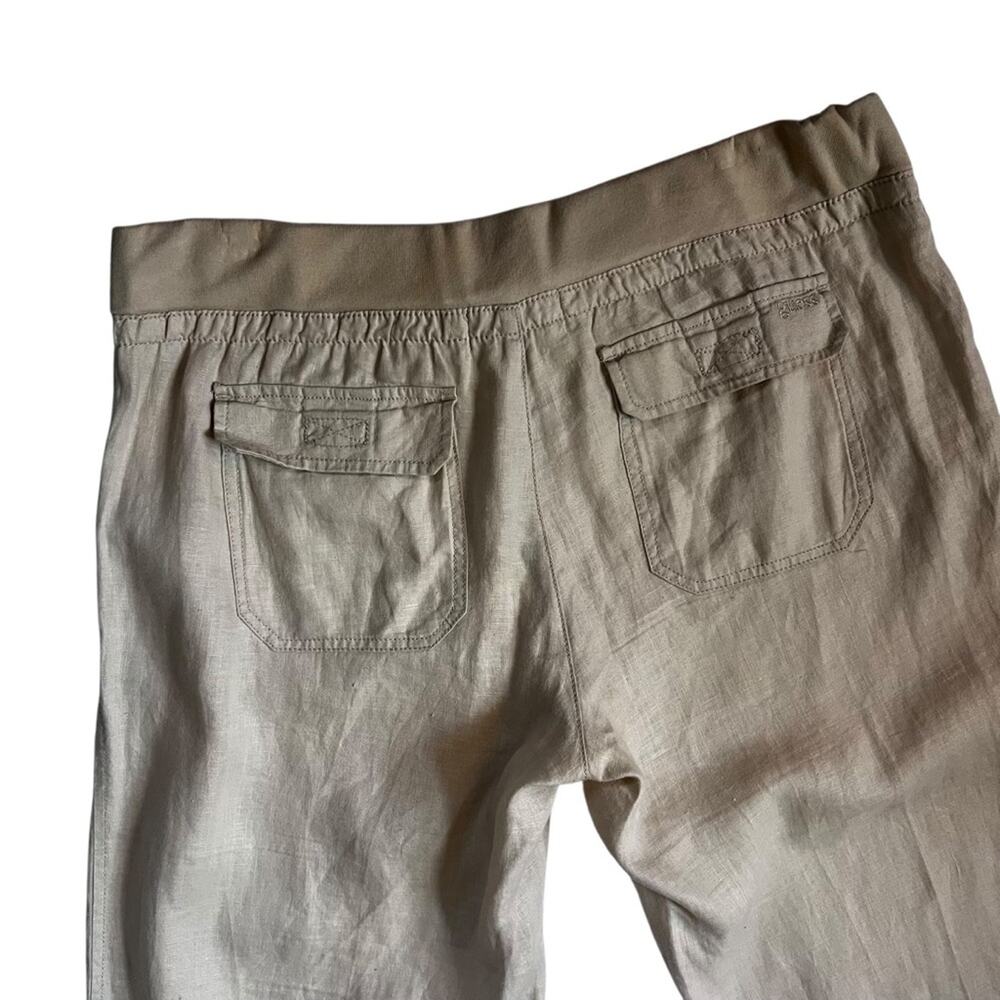 Guess Linen Drawstring Pants | Size Large | Beige… - image 6